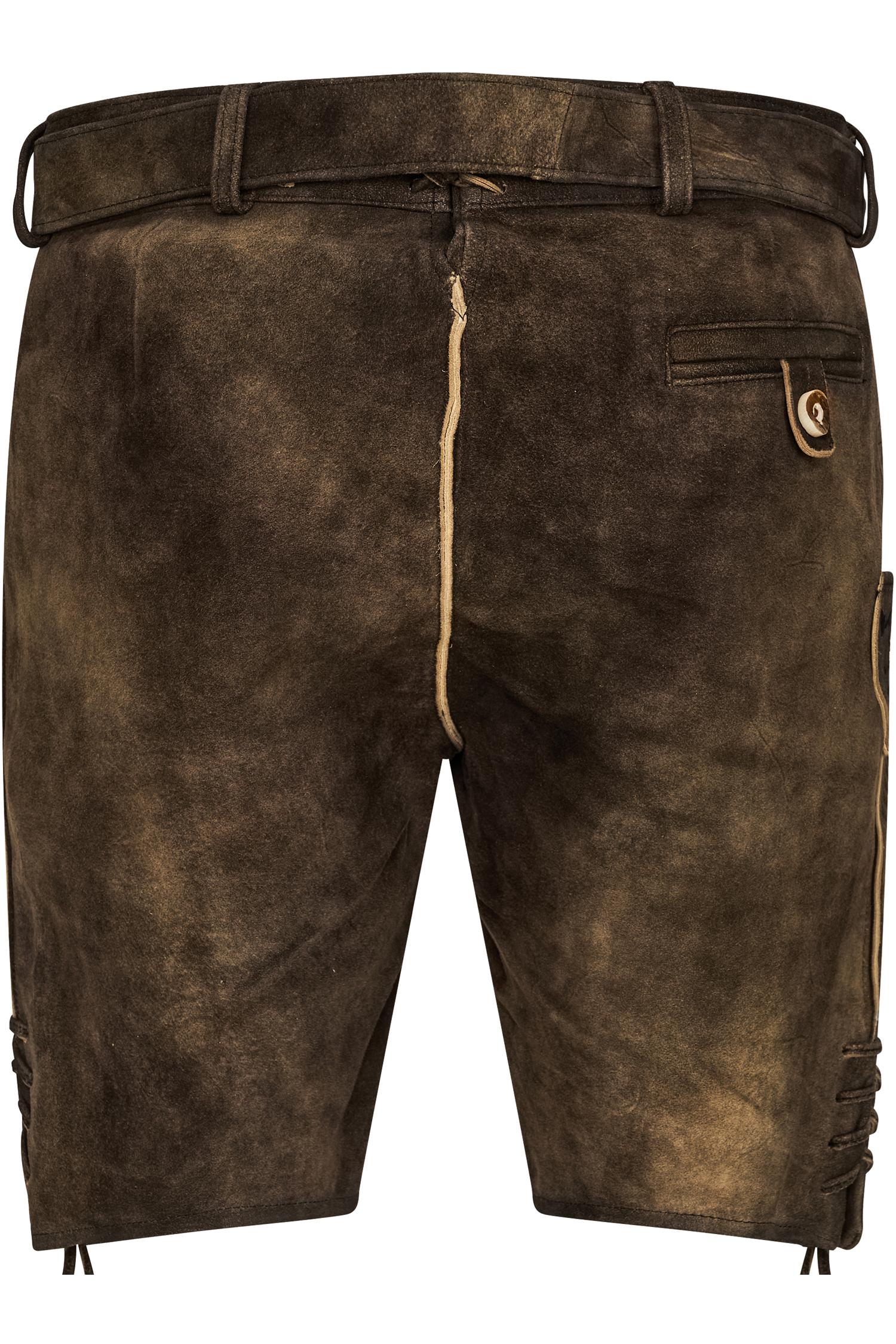 Dunkelbraune Spieth & Wensky Lederhose Fabiolo